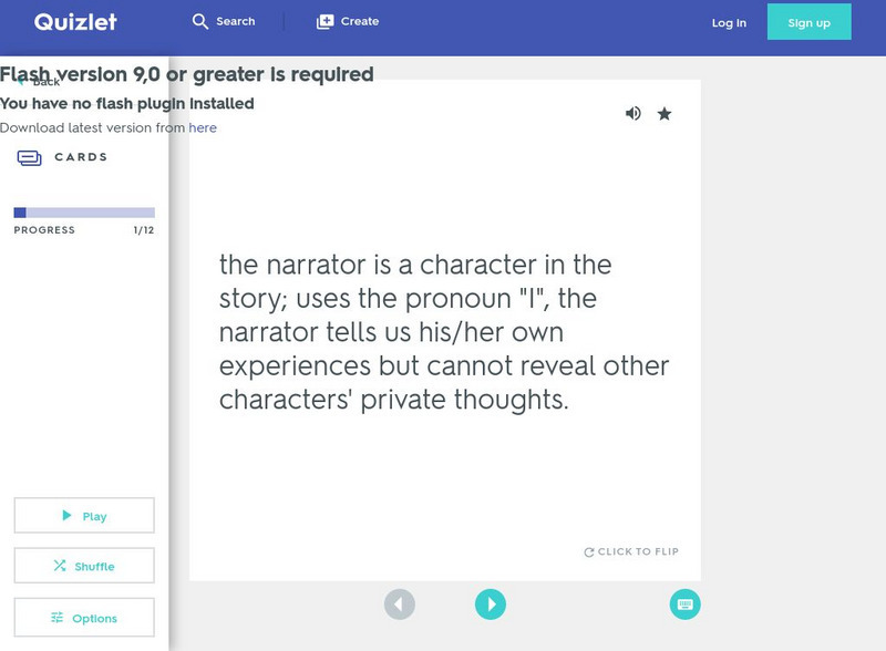 Quizlet: Point of View Flashcards Activity Quizlet: Point of View Flashcards Activity