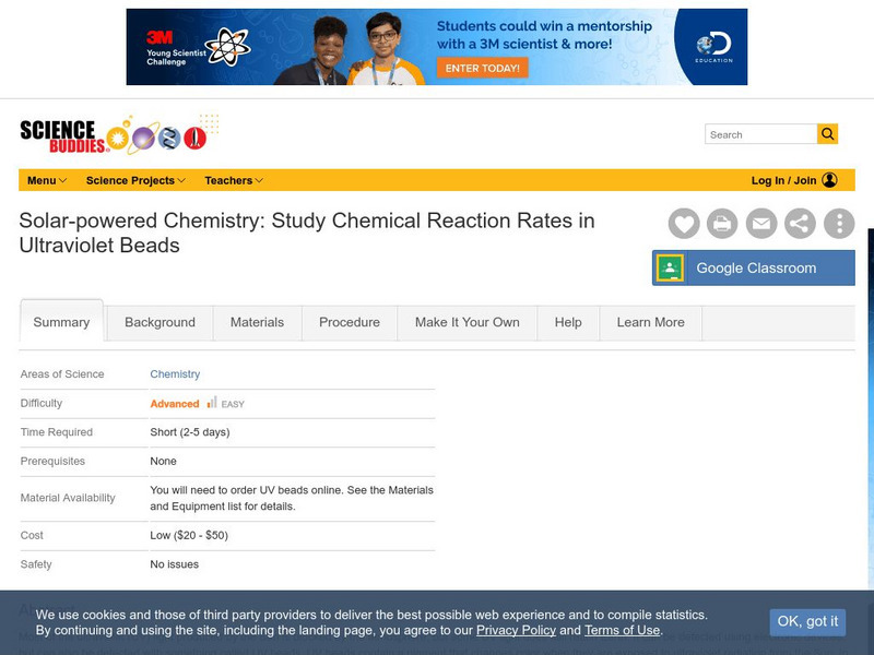 Science Buddies: Project Ideas: Chemical Reaction Rate in Ultraviolet Beads Activity Science Buddies: Project Ideas: Chemical Reaction Rate in Ultraviolet Beads Activity