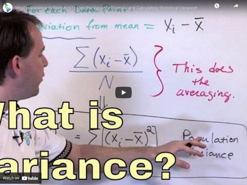 Math Tutor Dvd: What Is Variance in Statistics? Instructional Video Math Tutor Dvd: What Is Variance in Statistics? Instructional Video