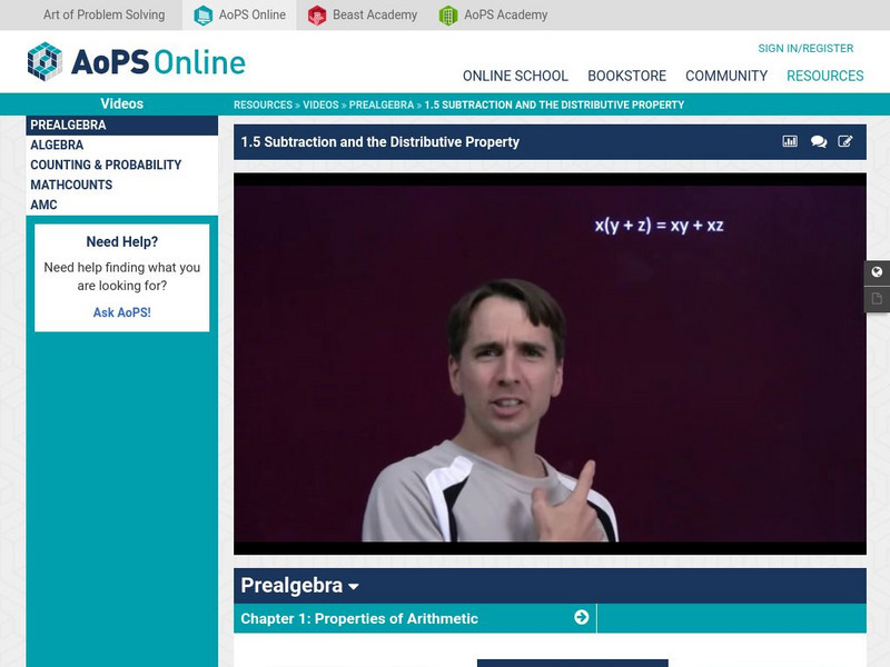 Art of Problem Solving: Subtraction and the Distributive Property Instructional Video Art of Problem Solving: Subtraction and the Distributive Property Instructional Video
