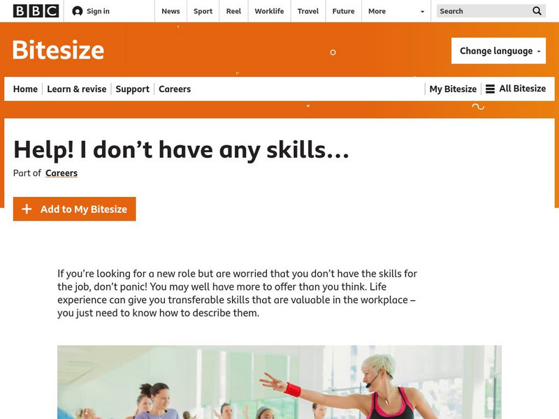 Bbc: Help! I Don't Have Any Skills Article