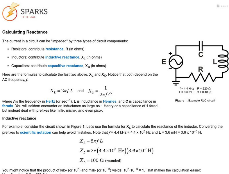 Concord Consortium: Calculating Reactance eBook