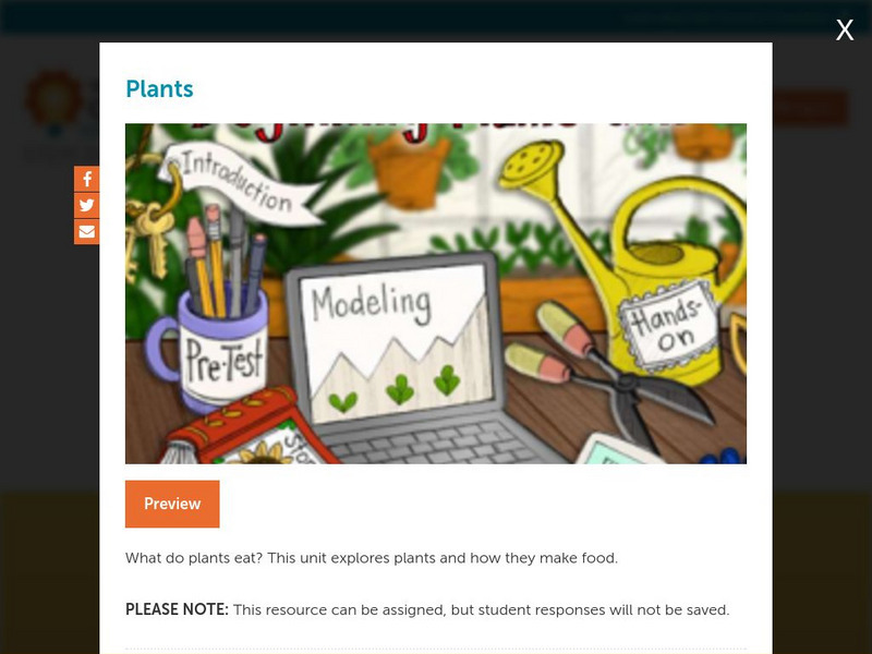 Concord Consortium: Plants Unit Plan Concord Consortium: Plants Unit Plan