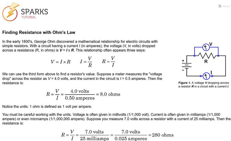 Concord Consortium: Finding Resistance With Ohm's Law Handout Concord Consortium: Finding Resistance With Ohm's Law Handout