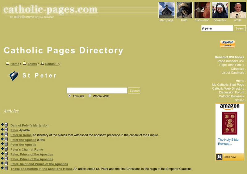 Catholic pages.com: St. Peter Website Catholic pages.com: St. Peter Website