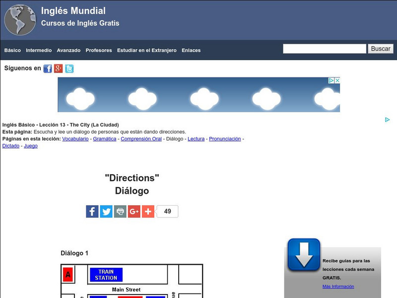 Ingles Mundial: The City (La Ciudad): Listening: Dialogs Activity Ingles Mundial: The City (La Ciudad): Listening: Dialogs Activity