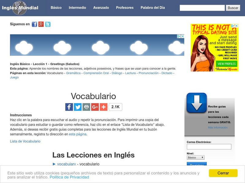 Ingles Mundial: Greetings (Saludos) Unit Plan