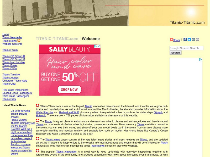 Titanic Website