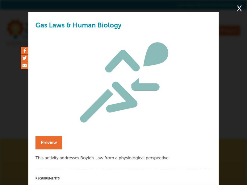 Concord Consortium: Gas Laws & Human Biology Unit Plan