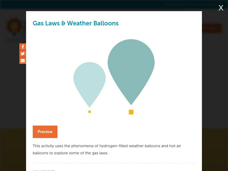 Concord Consortium: Gas Laws & Weather Balloons Unit Plan