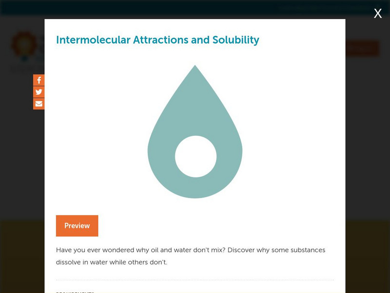 Concord Consortium: Intermolecular Attractions and Solubility Unit Plan Concord Consortium: Intermolecular Attractions and Solubility Unit Plan