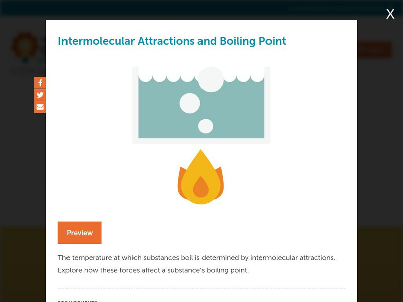 Concord Consortium: Intermolecular Attractions and Boiling Point Unit Plan Concord Consortium: Intermolecular Attractions and Boiling Point Unit Plan