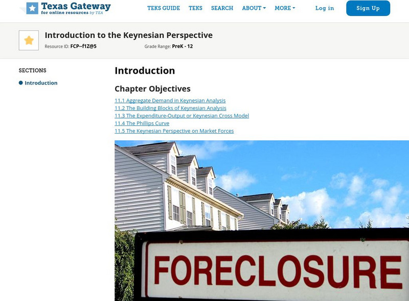 Texas Gateway: Chapter 11: Introduction to the Keynesian Perspective eBook Texas Gateway: Chapter 11: Introduction to the Keynesian Perspective eBook