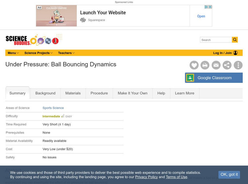 Science Buddies: Under Pressure: Ball Bouncing Dynamics Activity Science Buddies: Under Pressure: Ball Bouncing Dynamics Activity