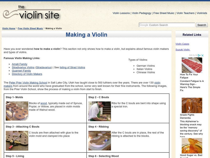 The Violin Site: Violin Making Website
