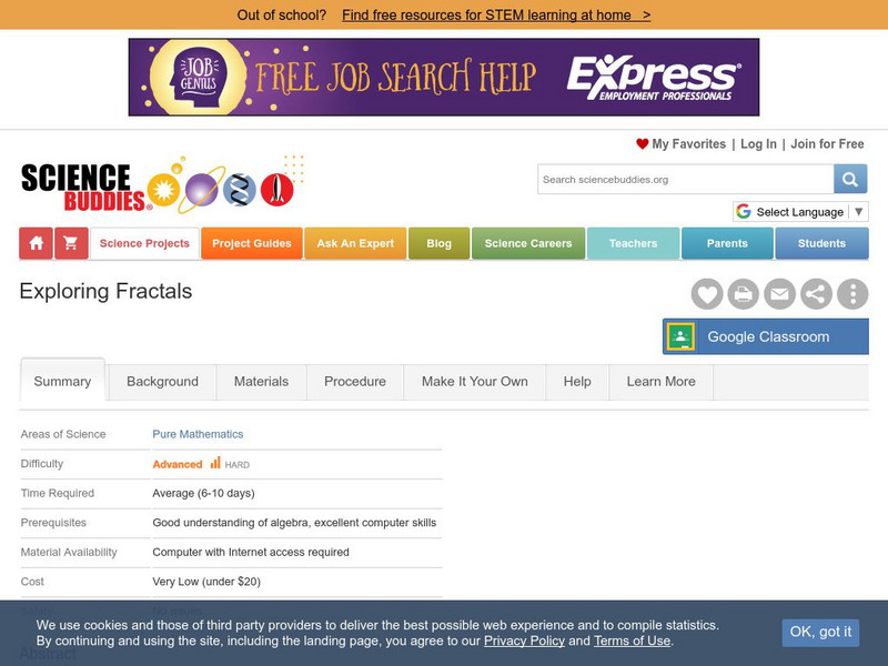 Science Buddies: Exploring Fractals Lesson Plan