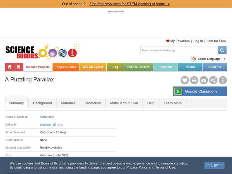 Science Buddies: A Puzzling Parallax Lesson Plan Science Buddies: A Puzzling Parallax Lesson Plan