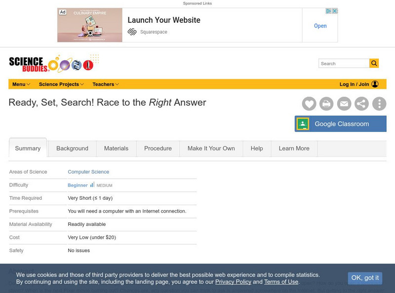 Science Buddies: Getting More Out of Less : Google Hits and Search Terms Activity Science Buddies: Getting More Out of Less : Google Hits and Search Terms Activity