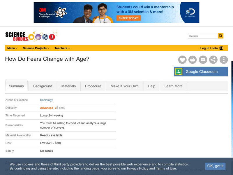 Science Buddies: How Do Fears Change With Age? Activity Science Buddies: How Do Fears Change With Age? Activity