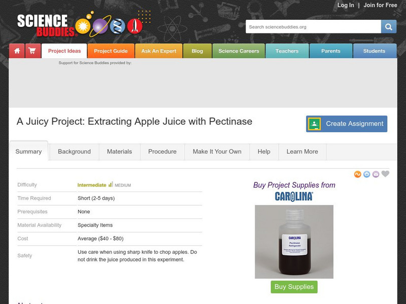 Science Buddies: A Juicy Project: Extracting Apple Juice With Pectinase Activity Science Buddies: A Juicy Project: Extracting Apple Juice With Pectinase Activity