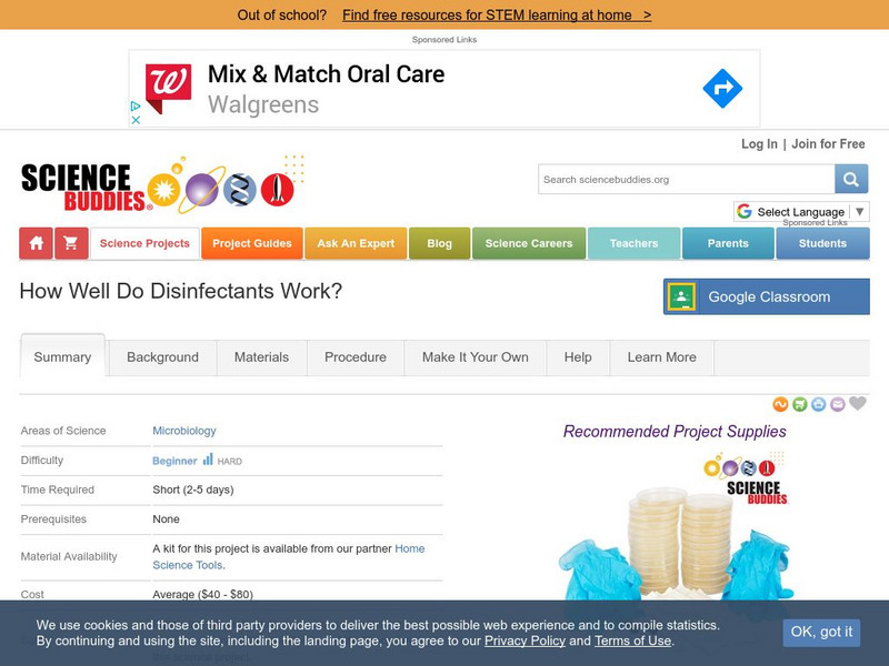 Science Buddies: How Well Do Disinfectants Work? Activity Science Buddies: How Well Do Disinfectants Work? Activity