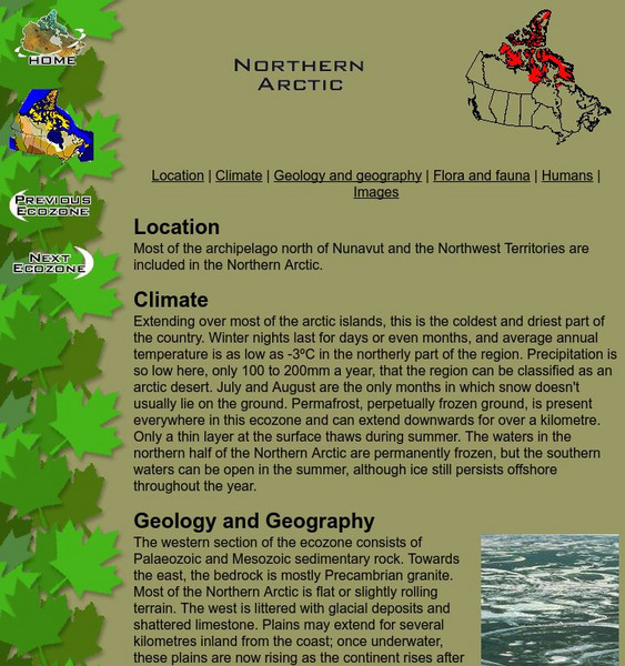 Mc Gill University: Canadian Biodiversity: Ecozones: Northern Arctic Handout Mc Gill University: Canadian Biodiversity: Ecozones: Northern Arctic Handout