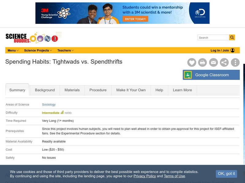Science Buddies: Spending Habits: Tightwads vs. Spendthrifts Activity Science Buddies: Spending Habits: Tightwads vs. Spendthrifts Activity