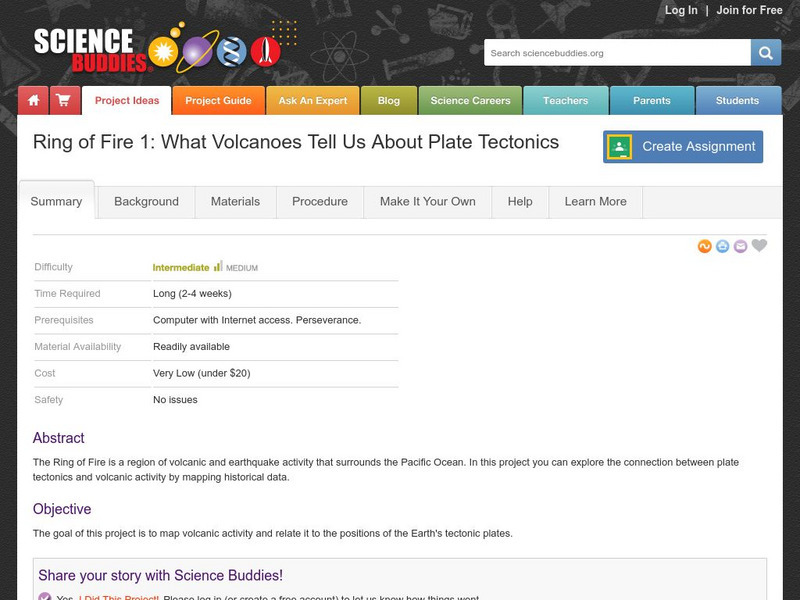 Science Buddies: Ring of Fire 1: What Volcanoes Tell Us About Plate Tectonics Activity Science Buddies: Ring of Fire 1: What Volcanoes Tell Us About Plate Tectonics Activity