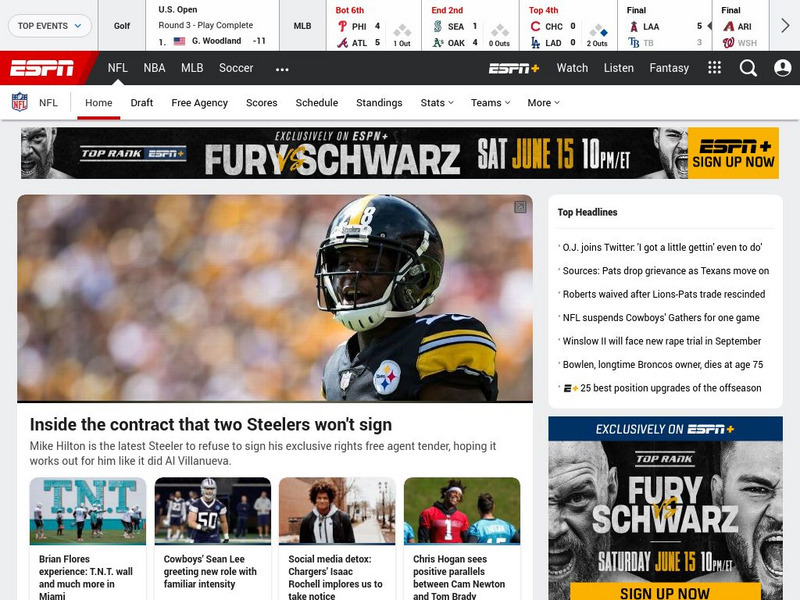 Espn: Nfl Coverage Website Espn: Nfl Coverage Website