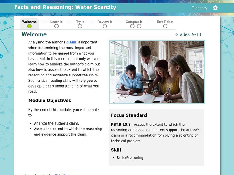 Thinkport: Facts and Reasoning: Water Scarcity Unit Plan Thinkport: Facts and Reasoning: Water Scarcity Unit Plan