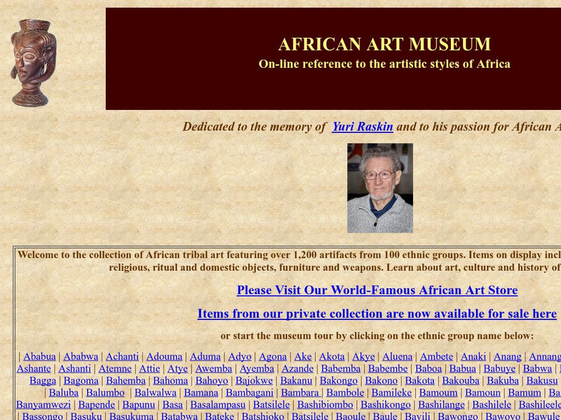African Art Museum: On Line Reference to the Artistic Styles of Africa Website African Art Museum: On Line Reference to the Artistic Styles of Africa Website