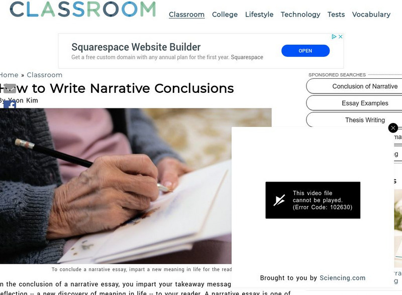 Classroom: How to Write Narrative Conclusions Article Classroom: How to Write Narrative Conclusions Article