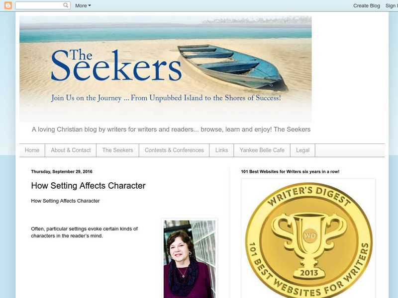 Seekers Blog Spot: How Setting Affects Characters Article Seekers Blog Spot: How Setting Affects Characters Article