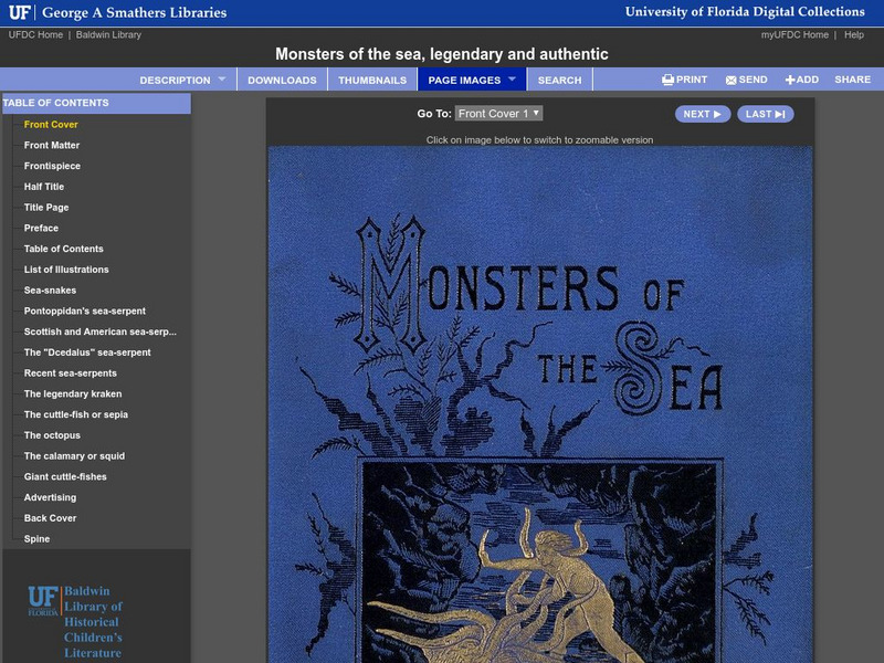 Baldwin Library: Monsters of the Sea, Legendary and Authentic by John Gibson Primary