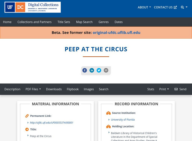 Baldwin Library: A Peep at the Circus by Mc Loughlin Bros. Primary