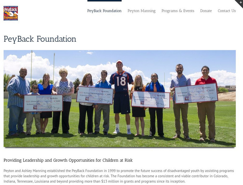 Peyton Manning Website Peyton Manning Website