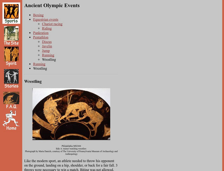 Tour of Olympia: Ancient Olympic Events Website Tour of Olympia: Ancient Olympic Events Website