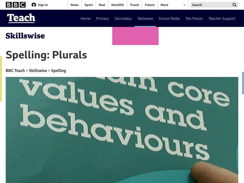 Bbc: Skillswise: Plurals Instructional Video Bbc: Skillswise: Plurals Instructional Video