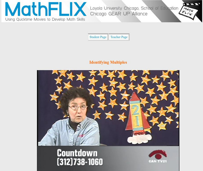 Math Flix: Identifying Multiples Instructional Video