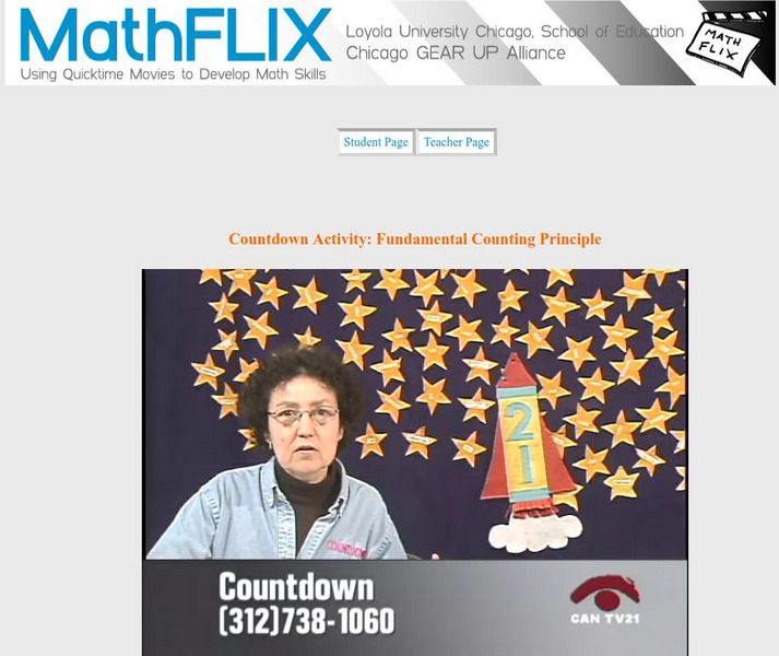 Math Flix: Fundamental Counting Principle Activity Instructional Video