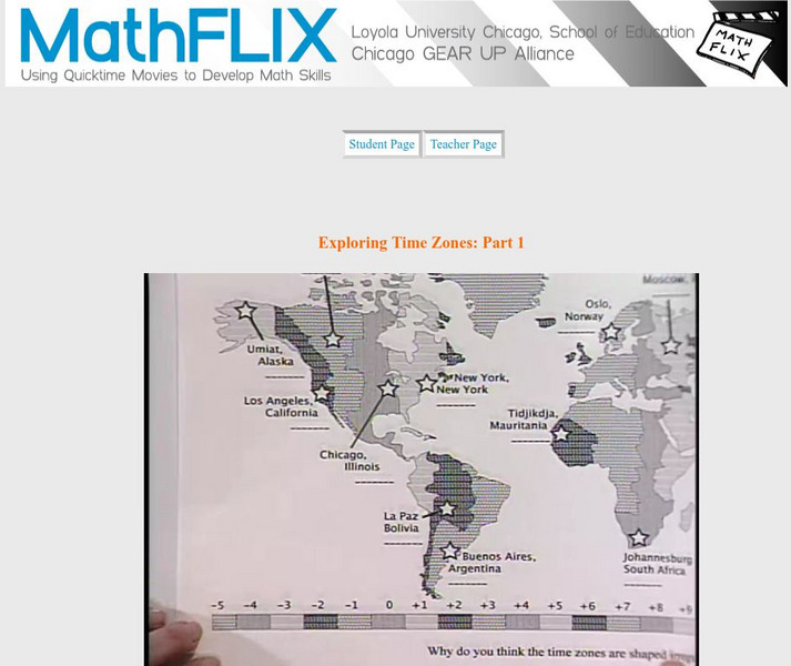 Math Flix: Exploring Time Zones Part 1 Instructional Video