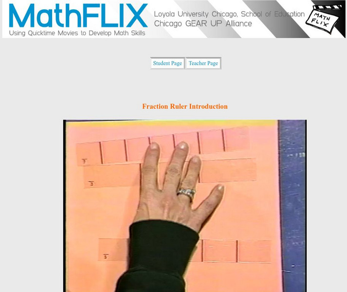 Math Flix: Fraction Rulers Instructional Video Math Flix: Fraction Rulers Instructional Video