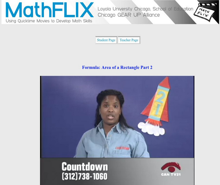 Math Flix: Formula Area of a Rectangle Part 2 Instructional Video Math Flix: Formula Area of a Rectangle Part 2 Instructional Video