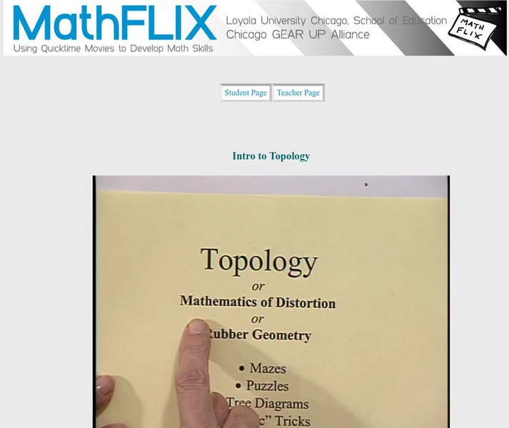 Math Flix: Introduction to Topology Instructional Video Math Flix: Introduction to Topology Instructional Video