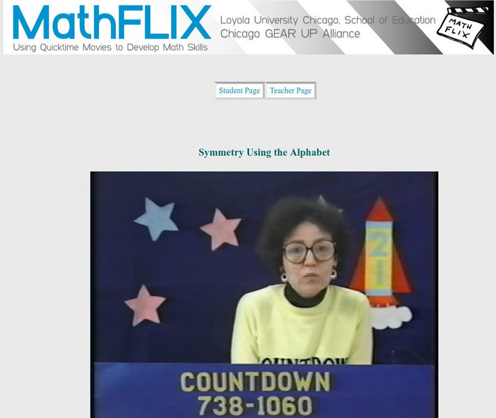 Math Flix: Symmetry Using the Alphabet Instructional Video