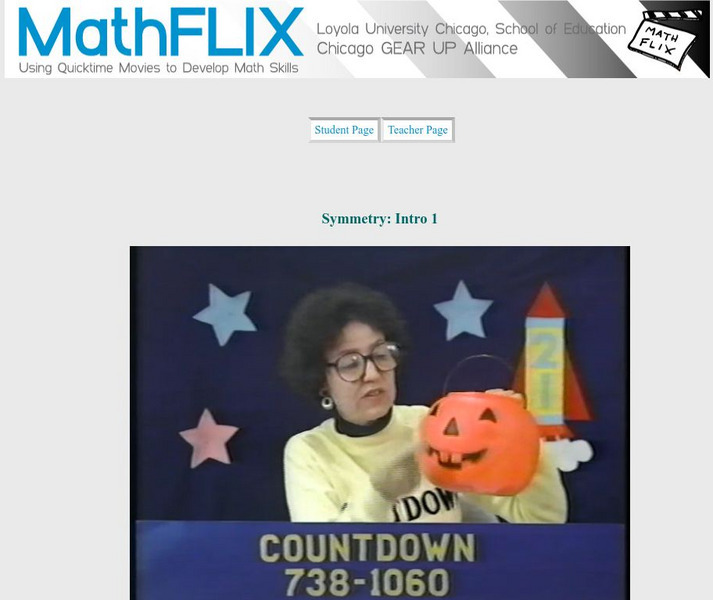 Math Flix: Symmetry Intro 1 Instructional Video