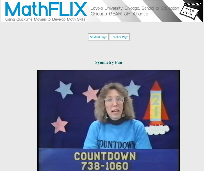 Math Flix: Symmetry Fun Game Instructional Video