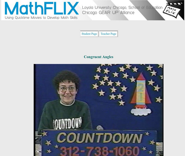 Math Flix: Congruent Angles Instructional Video Math Flix: Congruent Angles Instructional Video
