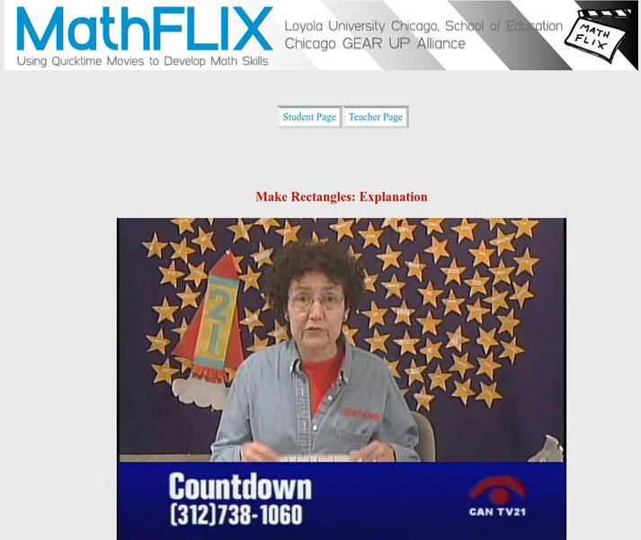 Math Flix: Extended Response: Make Rectangle Explanation Instructional Video