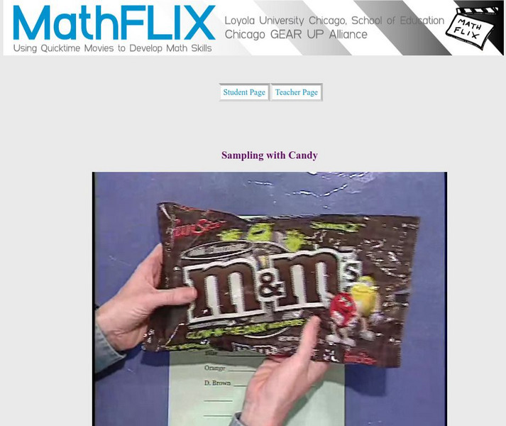 Math Flix: Survey Sampling With Candy Instructional Video